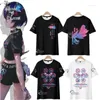 Camisetas masculinas Honkai Impact 3 Seele Vollerei 3D Impresión Camiseta Fashion Fashion Round Campo de manga corta