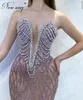 Partykleider maßgeschneiderte Perlen Perlen Abendkleider Arabisch Dubai trägerloses Kleid für Hochzeiten Cocktail 2024 Vestidos de Gala