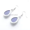 Boucles d'oreilles en peluche à crochet de couleur mixte Trop suspendue pour les femmes Piercing Pendant Perle de larme en pierre de pierre naturelle Lazuli Opale Agates IBR322