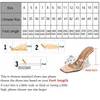 Slippers Sexy Wine Verre High Heels Slipper Drag Women Femmes Diamond Crystals Qualité de grande taille Chaussures de mode