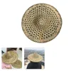 Basker unisex vuxen traditionell sol hatt roliga karnevaler fiske efter kvinnliga tonåringar casual bambu vävning solproof