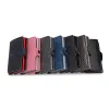 Wallets DIENQI Carbon Fiber Card Holders Wallets Men Brand Leather Mini Slim Wallet Money Bag Metal RFID Women Thin Small Smart Vallet