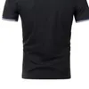 Mens new Polo shirt T-shirt summer mens short-sleeved intercolored lapel 240415