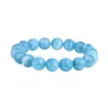 Nuovo bracciale di gioielli in pietra Larimar Bracciale di gioielli in pietra Larimar fatta a mano per braccialetti di cristalli blu man Crystal Bracelets1308787