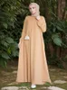 ABBIGLIE ETNICI MEDIO Oriente ABAYA ABAYA ELEGENTE SOLIDO SOLIDO CAFTICHE CHUAd Domeni da donna Dubai Turchia Ledies Daily Modest Daily