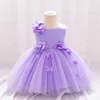 Dziewczyny sukienki kwiat impreza dla dziewcząt maluch na 1. urodziny suknia ślubna Ball Tiulle Born Princess sukienka letnia