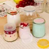 Opslagflessen mini pudding potten schattig wensende glazen flesjes kopjes met deksel hoge temperatuur resistent zelfgemaakte jam jar yoghurt container