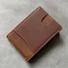 Clips Personalized engraved Genuine Leather Money Clip Wallet EU USA Euros Personalized Gifts Money Holder with Front Pocket