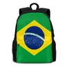 Sac à dos brésilien brésilien drapeau national sac à dos pour les adolescents scolaires filles sacs de voyage brazil brasil e aval progresso sele ?? o brasileira de