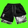 Y2K Summer Men Streetwear Anime High Waist Oversize Breathable Gym Short Pants Training Fitness Workout Track Shorts Clothes 240418