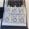Hoogwaardige luxe ketting kajia -versie nagel dames puur zilveren 18k set met volledige diamant gladde kraagketen v goud cnc