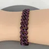 14 mm multicolore violet glacé out Collier de tour de cou de chaîne cubaine pour femmes pour femmes Bling Rhingestonehip Hop Jewelry 240323