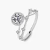 Solitaire Ring 925 SERRLING SILPS 0,5 CT MISSANITE RING LADE ELEGANT Temperrament Fashion Send Girlfriend Propose Engagement Mariage D240419