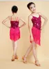 Scene Wear Children Latin Dance Dress Cha Competition For Girls paljetter Dancing Costumes Kid Performance Outfits Sexy