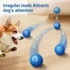 Smart Dog Toy Ball Automatic Moving Bouncing Rolling Ball for Small Medium Dog Cat Toy USB Rechargeable Dog Ball Rubber 240418