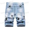 Short masculin Strt Strt Blue bleu short pour hommes Star Patchworks Slim Denim Pantal