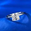 Pierścionki ślubne Solitaire Asscher Cut Moissanite Diamond Ring