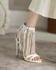 Sandals Fringe Women Sexy High Teli 2021 Ladies Summer Scarpe pompe di grandi dimensioni 5018985720