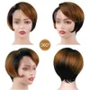 human curly wigs Elf Headpiece Wig Short Front Lace Wig Pixie Cut Wigs