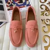 loro piano summer walk Woman Flat Heel dress shoe man loafers Luxury suede dress Designer shoe moccasin slip on Outdoor run shoe famous low top sneaker【code ：L】