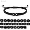 Chain 26 Letters Initial Heart Bracelets Handmade Adjustable A-Z Name Braided Bracelets For Women Men Friendship Jewelry Gifts d240419