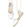 Sandalen espadrilles sandalen schoenen modieus echt lederen t-strap platform dames sandalen dames casual veter 240419