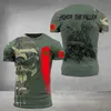 Herr t-shirts nya armé-veteran 3D-tryck Mens T-shirts Marocko Soldier Casual Round Neck Loose Short Slve Camouflage Commando Plus Size Tops T240419