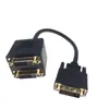 NY 2024 1x2 DVI SPLITTER ADAPTER CABLE 1-DVI MANA TILL DVI24+1 Kvinnlig 24K Guldkontakt för HD1080P HDTV Projector PC Laptopfor DVI Man till