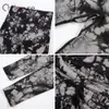 Chrleisure Yoga Set Femmes Souple sans cravate Dye Fashion Push Up Bra Printing Aesthetic Fitness Gym High Taist Female Pants 240415