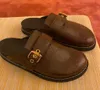 Gemütliche Flat Comfort S Mules Pantoffeln 3 Farben Schwarzbraun weiß runde Zehenfrauen Frauen Easy Slides9868316