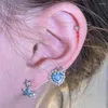 Boucles d'oreilles étalons Starfish Starfish Star Heart Pearl for Femmes Sweet Romantic Aesthetic Exquis Fashion Bijoux