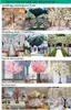 装飾的な花人工花の木の木ジャカランダチェリーブロッサムレストランエルロビーモールディスプレイホームデコレーション