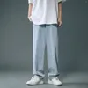 Herren Jeans hellblau Baggy für Männer koreanischer Stil Mode losen losen geraden Weitbeinhosen Hip Hop StreetwearmalMale Marke Kleidung