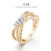 Clusterringe charmant 2024 Marquise Cut 8.1 4,1 mm Moissanit Ring für Frauen Männer Massive Weißgold -Golfgüter Fine Schmuck Luxus