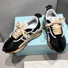 24ss New Spring and Autumn Unisex Flat Thick Bottom Mixed Color Casual Shoes Cow Leather Lace Up Breathable Running Shoes Sneakers Flat Sole Anti Slip Couples Shoes