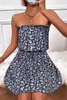 Summer Womens Sexy Tube Top Floral Robe