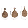 Garrafas de armazenamento Bloqueando comida 3pack bohemian Jute Hanging Basket Wicker Fruit para armazenar produtos frescos da cozinha feita à mão