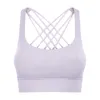 Reggiseni sportivi a striscioni donne incrociate incrociate wireless imbottito reggiseno simpatico allenamento di fitness cist serbatoio