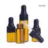 Storage Bottles Mini Glass Dropper Amber Reagent Pipettes Bottle Cosmetic Essential Oil Container