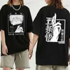 Herr t-shirts japanska anime punk gojo satoru tryckt lös t-shirt harajuku casual y2k kläder topp t240419