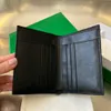 Men Wallet Card Holders Designer Card Card -kaart Top Mirror Kwaliteit Portemonnee Echt lederen stiksel geweven portefeuilles Luxe design muntenzak met doos