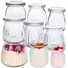 Opslagflessen mini pudding potten schattig wensende glazen flesjes kopjes met deksel hoge temperatuur resistent zelfgemaakte jam jar yoghurt container