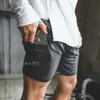 2024 Summer Running Shorts Mężczyźni 2 w 1 sportowy trening fitness Szybki suchy męski gym sportowe spodnie