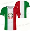 T-shirts voor heren Italië T-shirts Italiaanse vlag Emblem 3d print strtwear Men Women Mode Oversized Short Slve T-shirt Kids Ts Tops kleding T240419