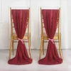 2PCS Chiffon Chair Sash Mariage Cover Decoration Fabric Wedding Home Party Supplies el Banquet Decor 240407