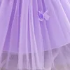 女の子のドレス女の子のためのフラワーベビーパーティー幼児1歳の誕生日ウェディングボールガウンチュール生まれたプリンセスドレス夏の服