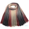 Sciarpe inverno tintura tintura britannica donna sciarpa in poliestere di cotone bandana rubato poncho e mantello