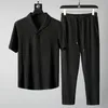 Shirt -Hosen2024 Sommer Männer Fashion Classic Shirt Herren Business Casual Shirts Eine Reihe von Kleidergröße M4XL 240412