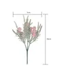 Decoratieve bloemen 10 hoofden/bos flocking paardenbloem pompoms met groen gras kunstmatige bloem bruiloft plant muur materialen Home Decor