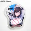 Pads de souris poignet repose anime fille nue sexy 3d gros seins jeu souris pad ligue de légendes azur lane uss